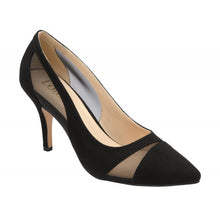 Load image into Gallery viewer, Lotus Ladies Smart Black Court Shoe - Mesh Panels - Heel - Orton