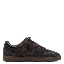 Load image into Gallery viewer, Tamaris Chocolate Leopard Sparkle Smart Laced Trainer - 23666 389
