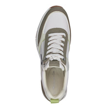 Load image into Gallery viewer, Tamaris Ladies Casual Wedge Shoe - Laced and Zip Fastening - White Sage and Soft Lime - 23721

