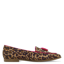 Load image into Gallery viewer, Tamaris Ladies Leopard Print Loafer with Pink Accents - 24221
