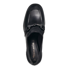 Load image into Gallery viewer, Tamaris Ladies Black Patent Loafer - Heel - 24434
