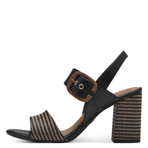 Tamaris Ladies Smart Sandal - Buckle Detail - Block Heel - 28015
