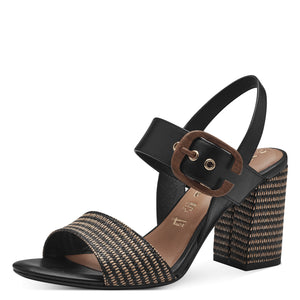 Tamaris Ladies Smart Sandal - Buckle Detail - Block Heel - 28015