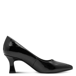 Marco Tozzi Ladies Black Patent Smart Shoe - 22420 018