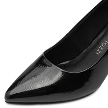 Load image into Gallery viewer, Marco Tozzi Ladies Black Patent Smart Shoe - 22420 018
