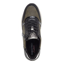 Load image into Gallery viewer, Marco Tozzi Black and Khaki Casual Shoe - Laced and Zip Fastening - 23735
