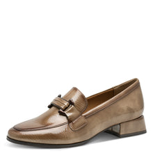 Load image into Gallery viewer, Marco TOZZI Ladies Taupe Patent Smart Loafer - 24250 341
