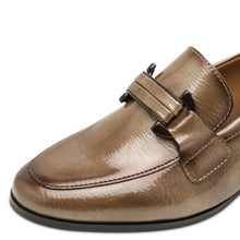 Load image into Gallery viewer, Marco TOZZI Ladies Taupe Patent Smart Loafer - 24250 341
