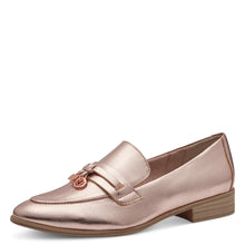 Load image into Gallery viewer, Marco Tozzi Ladies Rose Metallic Loafer - 24308
