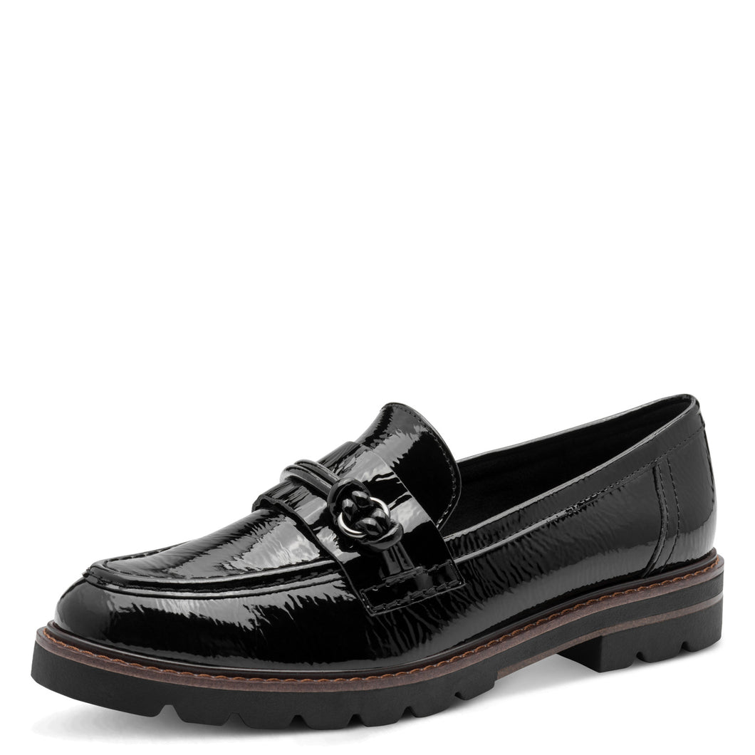 Marco TOZZI Black Patent Loafer - 24704 018