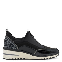 Load image into Gallery viewer, Marco Tozzi Ladies Black Front Zip Shoe - 24780 098
