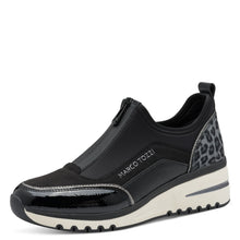 Load image into Gallery viewer, Marco Tozzi Ladies Black Front Zip Shoe - 24780 098
