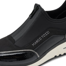 Load image into Gallery viewer, Marco Tozzi Ladies Black Front Zip Shoe - 24780 098
