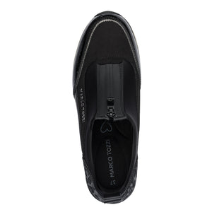 Marco Tozzi Ladies Black Front Zip Shoe - 24780 098