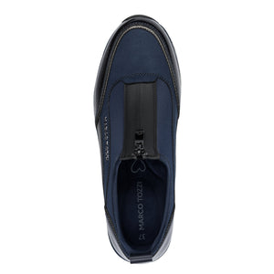 Marco Tozzi Ladies Navy Front Zip Casual Shoe = 24780 890