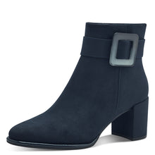 Load image into Gallery viewer, Marco Tozzi Ladies Navy Ankle Boot - Inside Zip Fastening - 25338
