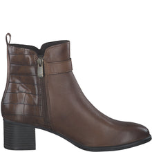 Load image into Gallery viewer, Marco Tozzi Ladies Tan Ankle Boot - Heel - Zip Fastening - 25354

