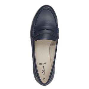 S Oliver Ladies Navy Casual Loafer - 24601