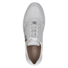 Load image into Gallery viewer, Caprice Ladies White Leather Casual Shoe - Lace and Zip Fastening - 23550
