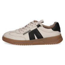 Load image into Gallery viewer, Caprice Ladies Pale Cream and Black Laced and Zip Casual Shoe - 23608 134
