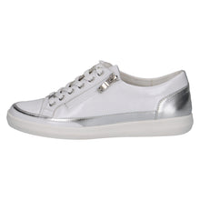 Load image into Gallery viewer, Caprice Ladies White Leather Casual Shoe - Laced and Zip Fastening - 23706
