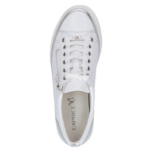 Load image into Gallery viewer, Caprice Ladies White Leather Casual Shoe - Laced and Zip Fastening - 23706
