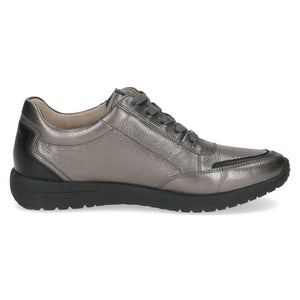 Caprice Ladies Gunmetal Grey Casual Comfort Laced and Zip Shoe - 23721 289
