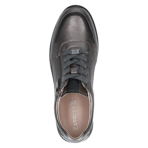 Caprice Ladies Gunmetal Grey Casual Comfort Laced and Zip Shoe - 23721 289