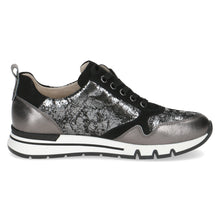 Load image into Gallery viewer, Caprice Ladies Grey Metallic Lace and Zip Shoe - 23757 288
