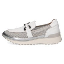 Load image into Gallery viewer, Caprice Ladies White / Silver Slip On Loafer - 24501
