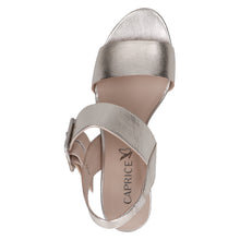 Load image into Gallery viewer, Caprice Ladies Soft Gold Smart Sandal - Buckle Fastening - 28306
