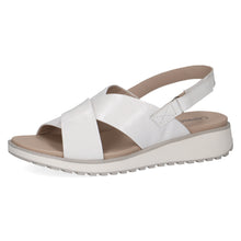 Load image into Gallery viewer, Caprice Ladies White Leather Patent Sandal - 28703
