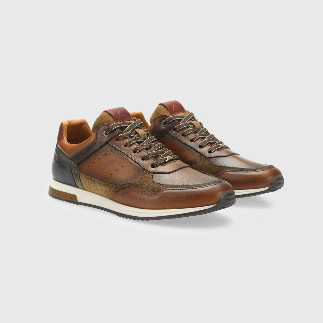 Ambitious Mens Tan Laced Shoe - 13052