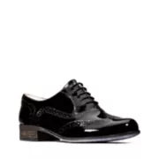 Clarks Ladies Hamble Oak Black Patent Laced Shoe