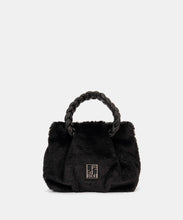 Load image into Gallery viewer, Pepe MOLL - Black Faux Fur Evening Bag with Detachable Crossbody Strap - 252471
