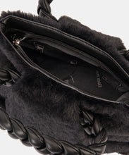 Load image into Gallery viewer, Pepe MOLL - Black Faux Fur Evening Bag with Detachable Crossbody Strap - 252471
