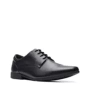 Clarks Mens Sidton Lace Black Leather Shoe