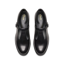 Load image into Gallery viewer, Clarks Ladies Havisham Bar Black Leather Back to College Shoe
