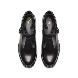 Clarks Ladies Havisham Bar Black Leather Back to College Shoe