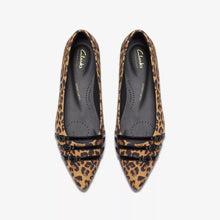 Load image into Gallery viewer, Clarks Ladies Leopard Print Flat Smart Shoe - Sensa 15 Strap
