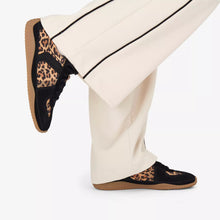 Load image into Gallery viewer, Clarks Ladies Smart Laced Trainer Style - Black and Leopard - Meridor Lo

