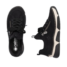 Load image into Gallery viewer, Rieker Ladies Black Comfort Slip on Shoe - 45973 00
