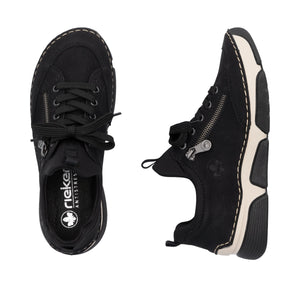 Rieker Ladies Black Comfort Slip on Shoe - 45973 00