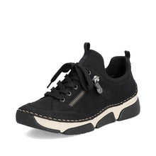 Load image into Gallery viewer, Rieker Ladies Black Comfort Slip on Shoe - 45973 00
