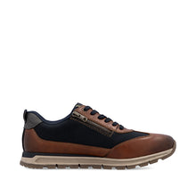 Load image into Gallery viewer, Rieker Mens Casual Shoe - Tan Navy combination - Laced and Zip - B0507 24
