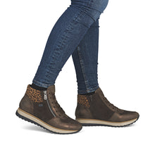 Load image into Gallery viewer, Rieker Ladies Casual Brown Ankle Boot - Lace and Zip - 49040 24
