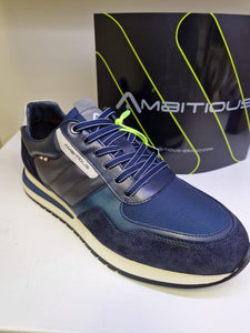 Ambitious Mens Navy Smart Casual Laced Trainer