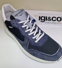 Load image into Gallery viewer, Igi &amp; Co Mens Casual Laced Trainer - Navy Denim Blue
