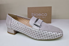 Load image into Gallery viewer, Bioeco Ladies Cappuccino Taupe Metallic Leather Loafer - 6537
