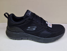 Load image into Gallery viewer, Skechers Mens Black Laced Flex Advantage Trainer
